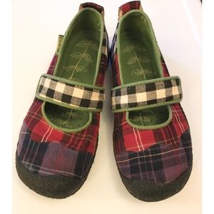Keen plaid Eco patchwork Mary Janes